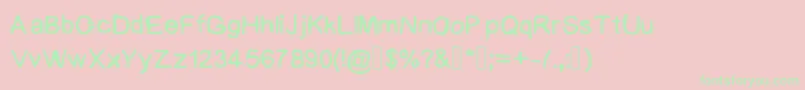 BadHandwriting-Schriftart – Grüne Schriften auf rosa Hintergrund