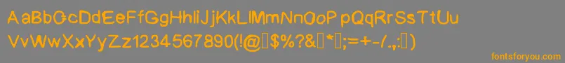 BadHandwriting Font – Orange Fonts on Gray Background
