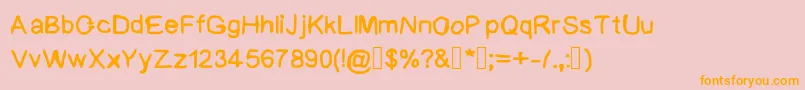 BadHandwriting Font – Orange Fonts on Pink Background