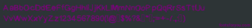 Czcionka BadHandwriting – fioletowe czcionki na czarnym tle