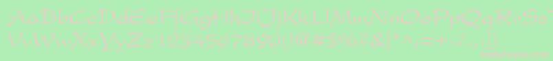 Oskord Font – Pink Fonts on Green Background