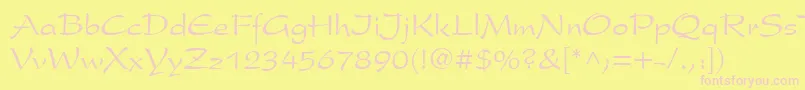 Oskord Font – Pink Fonts on Yellow Background