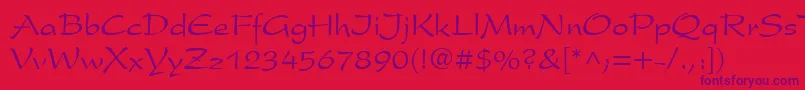 Oskord Font – Purple Fonts on Red Background