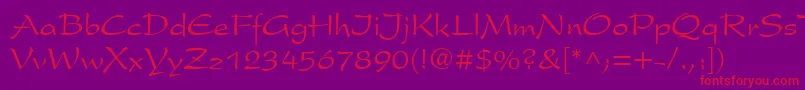 Oskord Font – Red Fonts on Purple Background