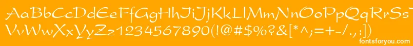 フォントOskord – オレンジの背景に白い文字