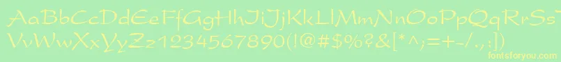 Oskord Font – Yellow Fonts on Green Background