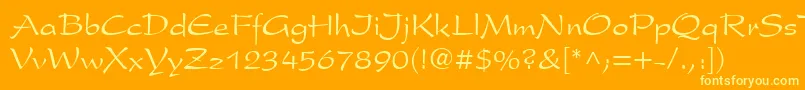 Lisätietoja Oskord-fontista Oskord-fontti – keltaiset fontit oranssilla taustalla