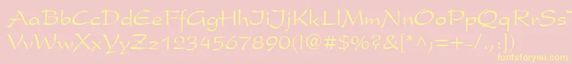 Oskord Font – Yellow Fonts on Pink Background