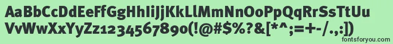 Metablackc Font – Black Fonts on Green Background