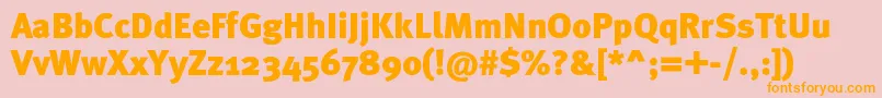 Metablackc Font – Orange Fonts on Pink Background