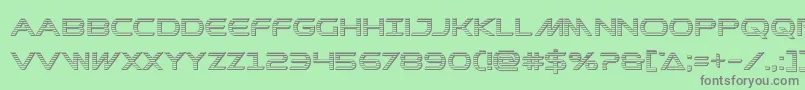 フォントPrometheanchrome – 緑の背景に灰色の文字