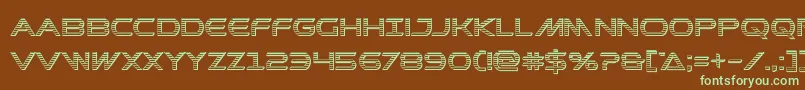 Prometheanchrome-fontti – vihreät fontit ruskealla taustalla