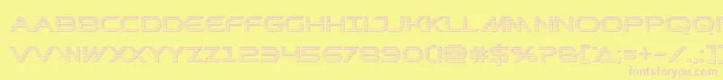 Prometheanchrome-fontti – vaaleanpunaiset fontit keltaisella taustalla
