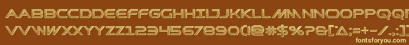 Prometheanchrome-fontti – keltaiset fontit ruskealla taustalla