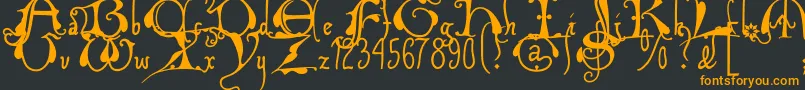 Xiplmb2u Font – Orange Fonts on Black Background