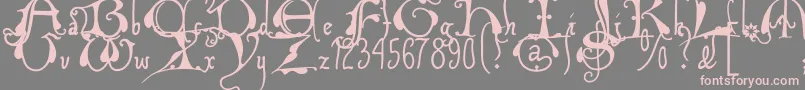 fuente Xiplmb2u – Fuentes Rosadas Sobre Fondo Gris