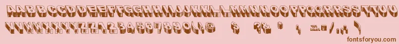 BlogTheImpalerCapsheavy Font – Brown Fonts on Pink Background