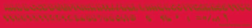 BlogTheImpalerCapsheavy Font – Brown Fonts on Red Background