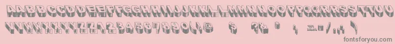 BlogTheImpalerCapsheavy Font – Gray Fonts on Pink Background