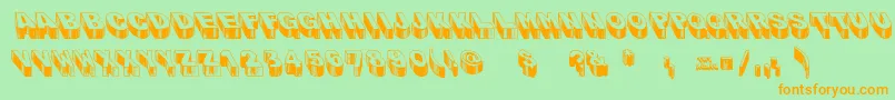 BlogTheImpalerCapsheavy Font – Orange Fonts on Green Background