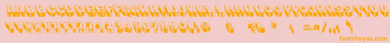 BlogTheImpalerCapsheavy Font – Orange Fonts on Pink Background