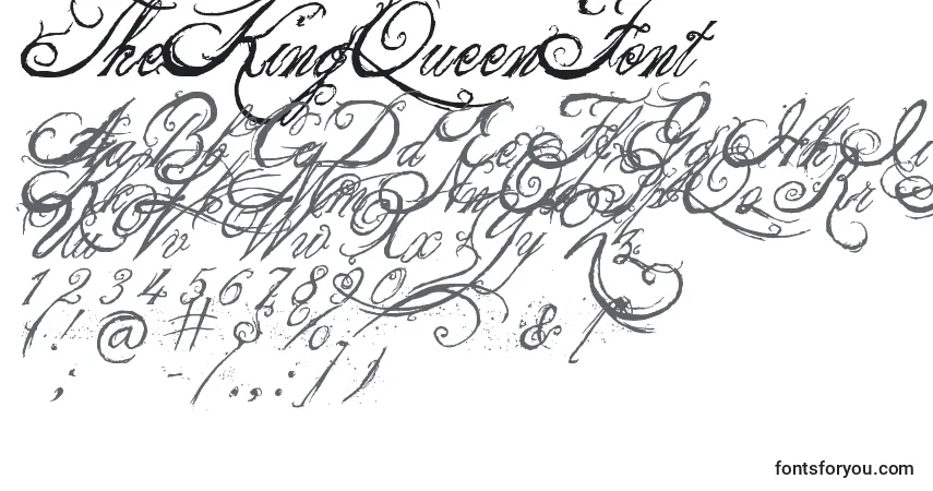 TheKingQueenFont-fontti – aakkoset, numerot, erikoismerkit