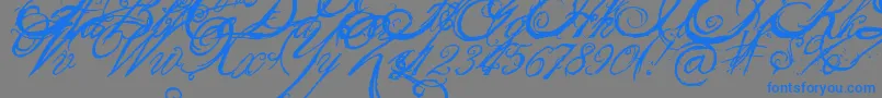 TheKingQueenFont Font – Blue Fonts on Gray Background