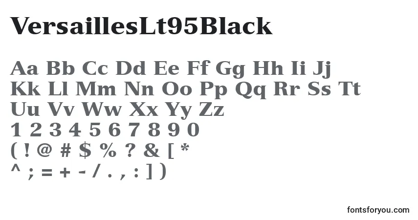 Czcionka VersaillesLt95Black – alfabet, cyfry, specjalne znaki