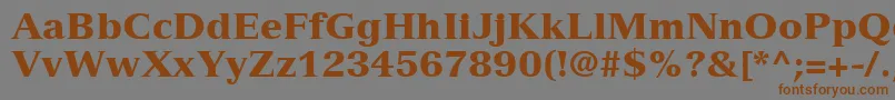 VersaillesLt95Black Font – Brown Fonts on Gray Background