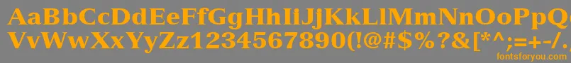 VersaillesLt95Black Font – Orange Fonts on Gray Background