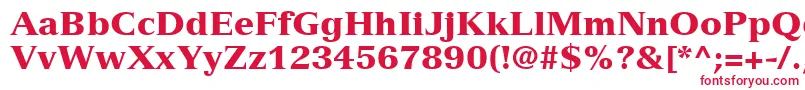 VersaillesLt95Black Font – Red Fonts on White Background