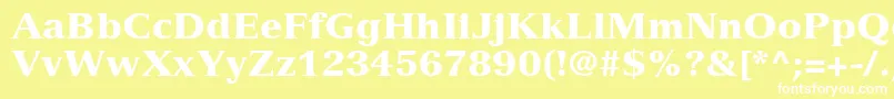 VersaillesLt95Black Font – White Fonts on Yellow Background