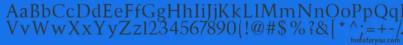 Divona ffy Font – Black Fonts on Blue Background