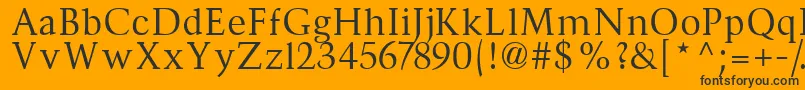 Divona ffy Font – Black Fonts on Orange Background