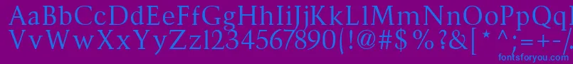 Divona ffy Font – Blue Fonts on Purple Background