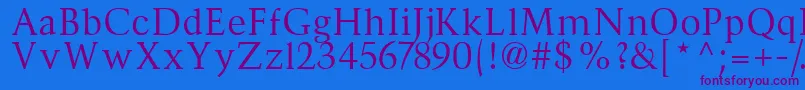 Divona ffy Font – Purple Fonts on Blue Background