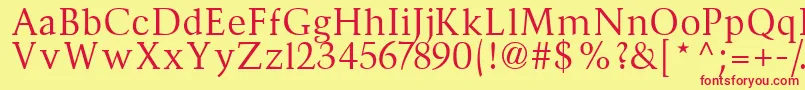 Divona ffy Font – Red Fonts on Yellow Background