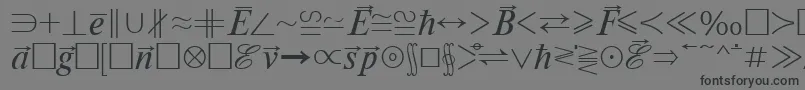 フォントMathematicabtt – 黒い文字の灰色の背景