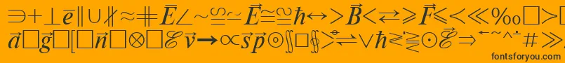 フォントMathematicabtt – 黒い文字のオレンジの背景