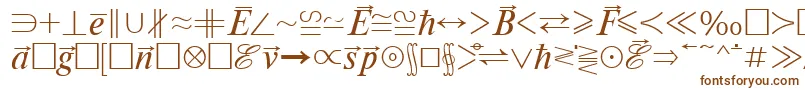 フォントMathematicabtt – 白い背景に茶色のフォント