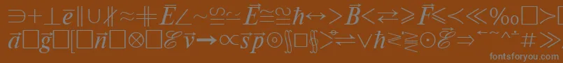 フォントMathematicabtt – 茶色の背景に灰色の文字