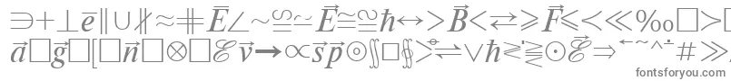 Fonte Mathematicabtt – fontes cinzas em um fundo branco