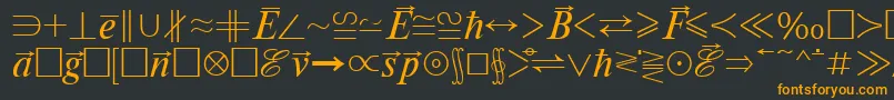 Шрифт Mathematicabtt – оранжевые шрифты на чёрном фоне