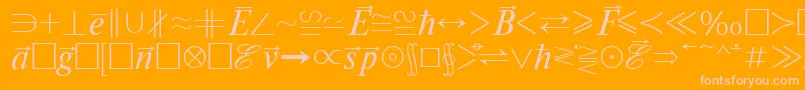 フォントMathematicabtt – オレンジの背景にピンクのフォント