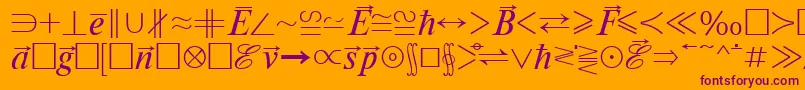 Mathematicabtt Font – Purple Fonts on Orange Background