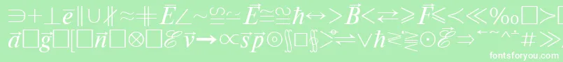 Mathematicabtt Font – White Fonts on Green Background