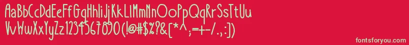 Takeitorleaveitbold Font – Green Fonts on Red Background