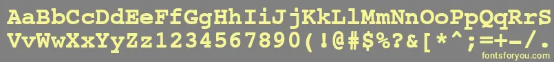 Шрифт NtcouriervkBold – жёлтые шрифты на сером фоне