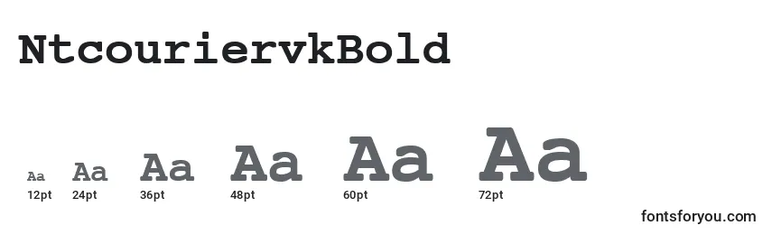 NtcouriervkBold Font Sizes