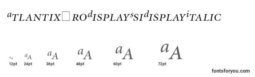 AtlantixProDisplaySsiDisplayItalic Font Sizes